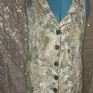 Camo inspired button down dress